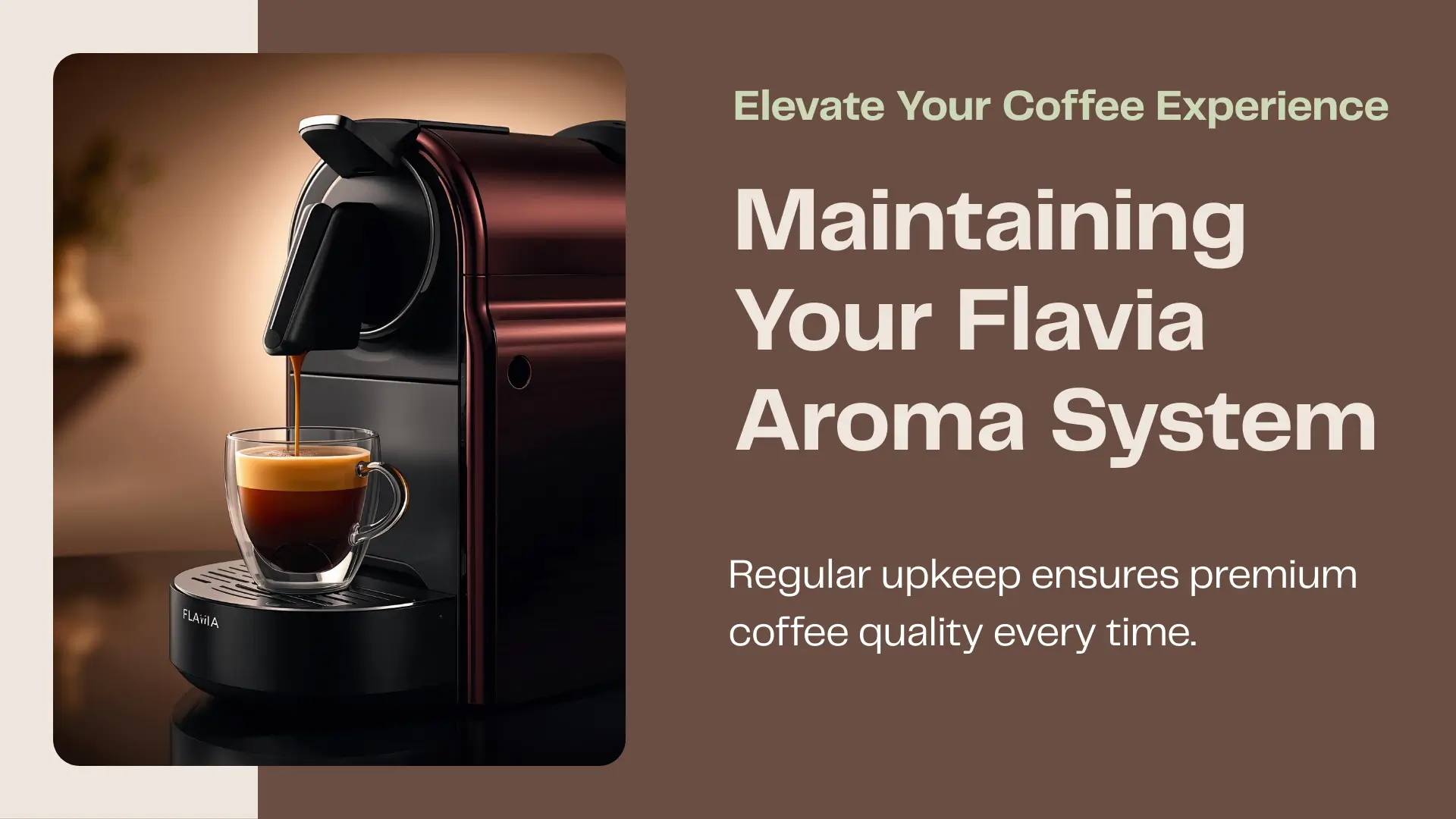 Cleaning Lavazza coffee machine during Flavia Aroma System Maintenance