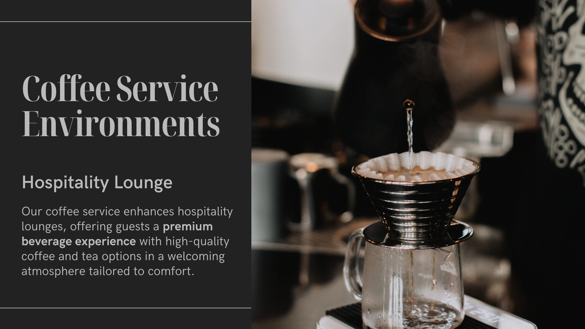 Coffee Service espresso machine with professional installation