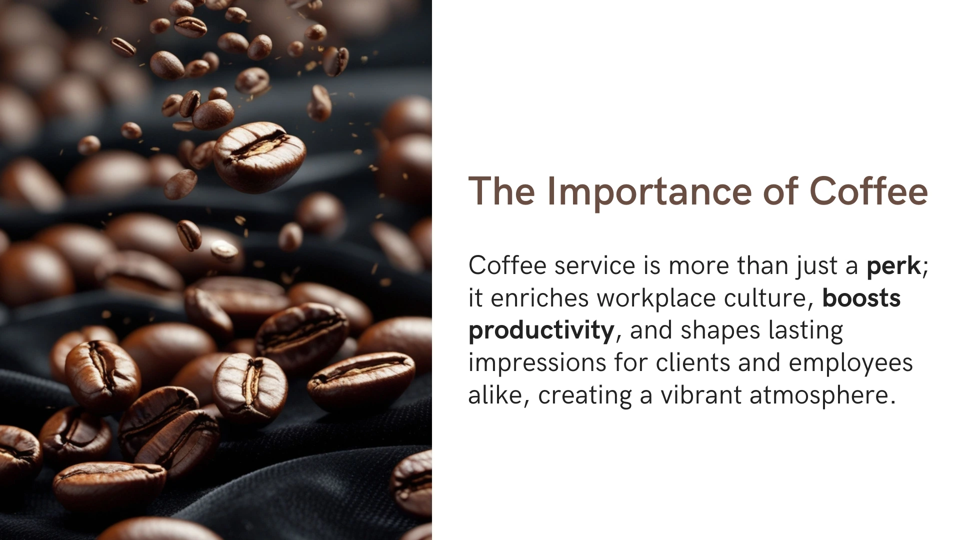 Staff enjoying high-quality coffee from popular coffee service brands
