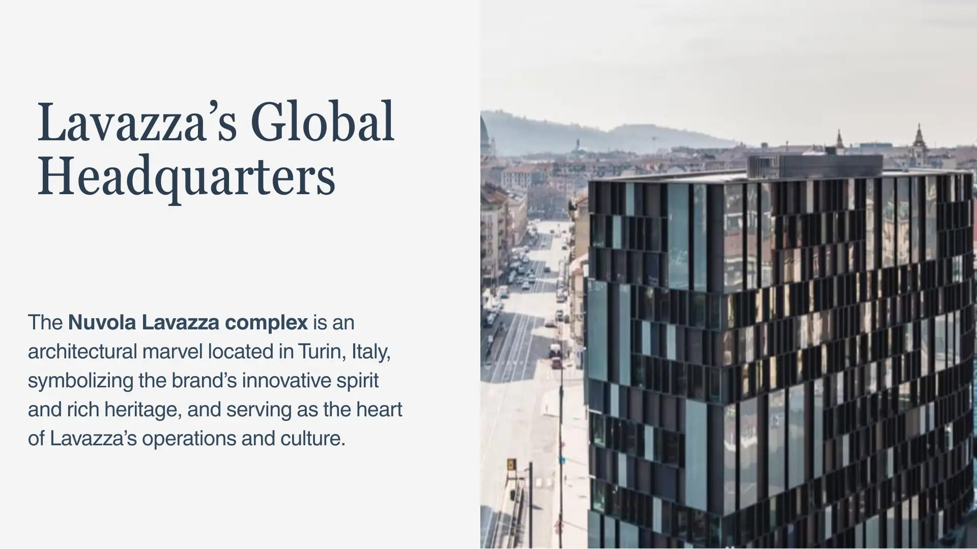 Sustainable design features at Lavazza Coffee Headquarters in Turin.