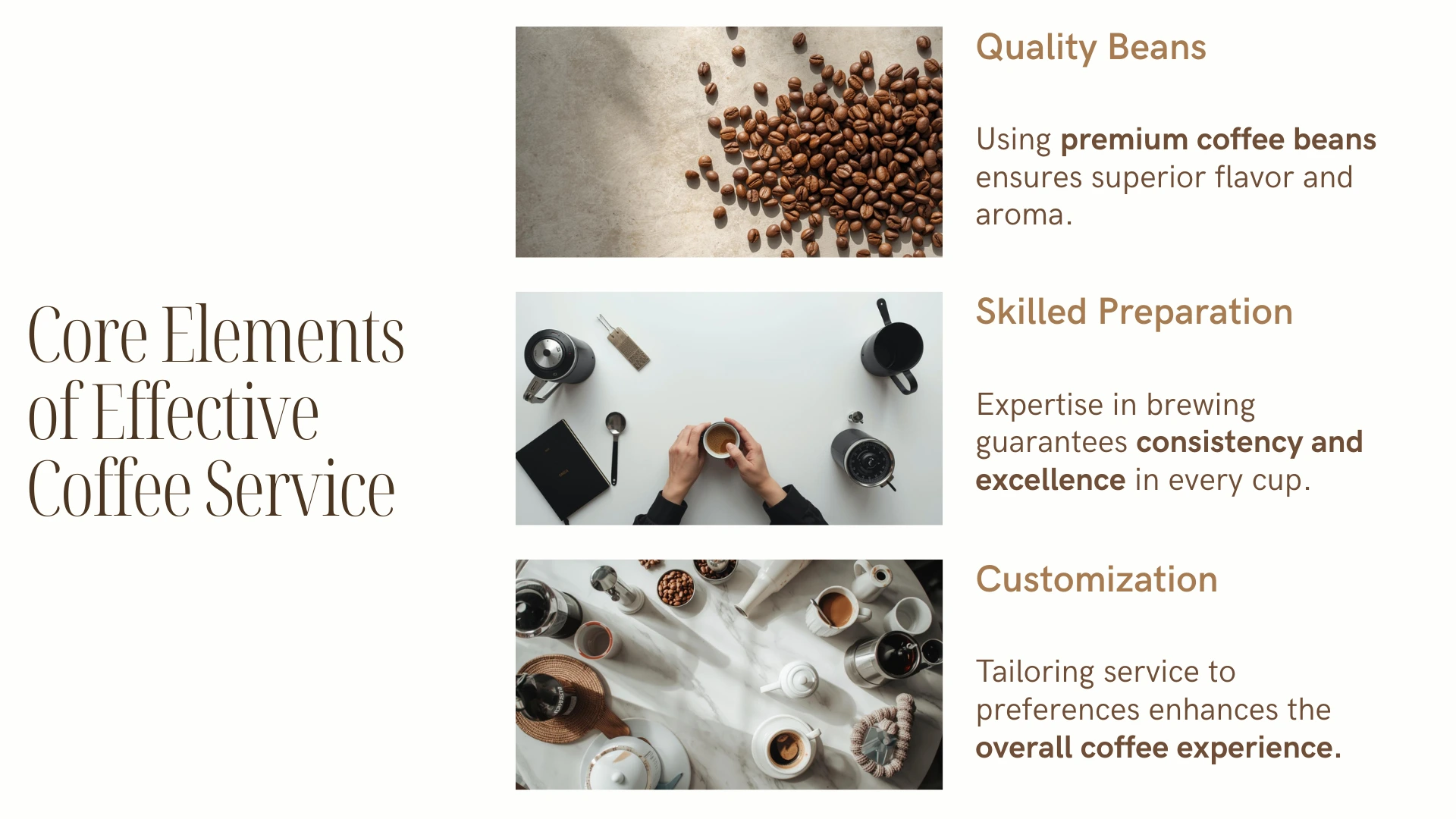 Types of coffee service for office spaces.
